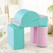 CostwayKid Crawl Climb Foam Shapes Playset for Toddler-Green