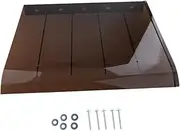 B Baosity Window Canopy Exterior Brown Color Window Shade with Screws PC Board Porch Awning for RV Terrace Garden Garage Outside, 40cmx35cm