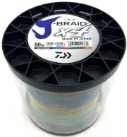 Daiwa J-Braid X4 3000m Multi Colour Bulk Braid Fishing Line @ Otto's TW