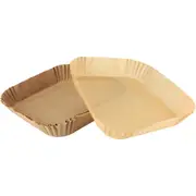 Brown Square Air Fryer Paper Liners (Pack of 12)