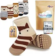 [Matschepfütze] Toddler Socks with Grippers - Cotton Non Slip Socks Baby - Baby Nonslip Socks - Baby Grip Socks - Infant Socks