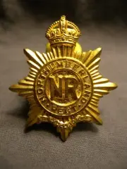NORTHUMBERLAND REGIMENT WWII CAP BADGE 1927 M65 NR REGT. CANADA EXCELSIOR