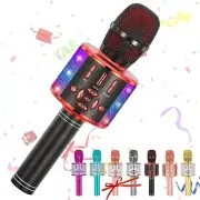 Karaoke Microphone Machine Toys for kids Bluetooth Microphone with LED Light