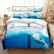 v545 Bed Sheets Swimming In Pool Bedding Duvet Cover Set Digital Printing Bed Linen Fashion Design Comforter Cover Bedding Sets Bed Set 3-Piece Beddin
