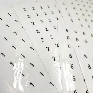 【EASYIN】現貨 圓形 防水 數字 貼紙 透明  可客製 直徑 1cm 2CM 3cm 號碼貼紙 標籤 不乾膠