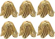 HAPINARY Flower Bead Cap Metal Jewelry DIY Bead End Caps Set for Bracelets Necklaces Earrings