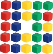 TOYANDONA DIY Decorative Dice 40pcs Unfinished Acrylic Game Dices for Bar Toys Educational Games