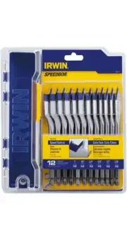 Irwin Speedbor Steel 12pc. Wood Spade Bit Set 1891775