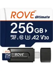 ROVE Ultimate Micro SD Card microSDXC 256GB Memory Card with USB 3.2 Type C