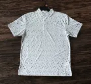 BEN HOGAN White Performance Polo Golf Purple Flags PalmTrees MEN’S SIZE XL