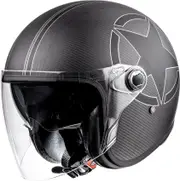 Premier Vangarde Star Carbon, open face helmet , color: Matt Black/White , size: S