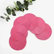 Woven Spiral Table Placemats 15 Inches Round Set Of 6 Non Slip Dining & NEW-