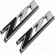 3D Rear Trunk Emblems Door Side Sport Badge Nameplate Lettter Compatible with Z71 5Inch (Silver Black)