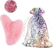 Rose Quartz Powder Crystal Jade Roller Massage Spa Pink Face Massagers Gua Sha Guasha Beauty Tool Lift Up(Type w)