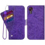 For Samsung Galaxy Xcover 5 Pu Leather Magnetic Clasp Wallet Case Water-ink Painting Texture Phone Stand Cover With Rotating Card Slots