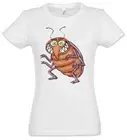 Bed Bug Women T-Shirt Cockroach Toon Comic Fun Cartoon Drawing
