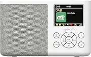 Kenwood CR-M33DAB-W Portable DAB+ Radio with Bluetooth, Integrated Li-Ion Battery & 6.1 cm Colour Display, USB-C Charging Port, Headphone Output (Stereo), White