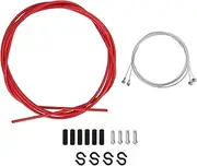 Cycle Shifter Brake Cable Housing Kit, PVC Galvanized Steel Core Cable Set with S Buckle Clamps for Mountain Road Cycles Parts