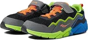[Saucony] Boy's Flash A/C 2.0 (Little Kid/Big Kid) Black/Multi 5 Big Kid M