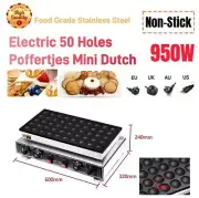 50Pcs Poffertjes Commercial Nonstick Electric Mini Dutch Pancake Baker Maker New