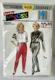 Germany burda 4428 Slim Stirrup Pants sz 18 - 28 Plus size EU sewing pattern UC