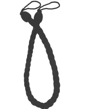 PAIR 2 pieces Curtain Tie Backs rope twist - Black 85cm