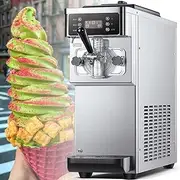 16L/H Commercial Hard Ice Cream Machine, 1200W Ice Cream Maker Professional, Stainless Steel Chill Drink Mixer, One-Click Rapid Freezing & Auto Clean, Makes Ice Cream, Sorbet, Frozen Yoghurt