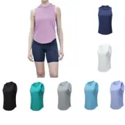 Women Workout Hooded Tank Yoga Tops Running Shirts Quick Dry Sleeveless Hoodies