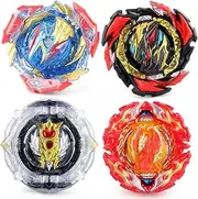 WTUME B-193 Ultimate Valkyrie 4-Piece Bey Battling Gyro Tops Set, Battle Burst Tops with Dangerous Belial Greatest Raphael Prominence PhoenixDangerous Belial,Kids Boys Birthday Party Gift Idea