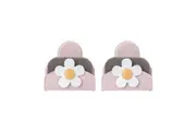 2x Florganic Wall Mounted Suction Holder w Silicone Sponge Cleaning Set PNK GRY
