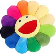zuoshini Flower Plush Pillow, Sunflower Pillow Soft & Comfortable Smiley Cushion Colorful Sun Home Bedroom Shop Restaurant Decor 16.5in/42cm
