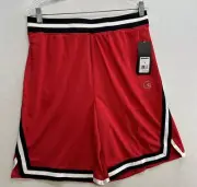 And1 Men's 'Sideline' 11" Inseam Basketball Shorts Medium Chinese Red