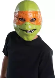 TMNT Movie Michelangelo Child Halloween Mask Vinyl Teenage Mutant Ninja Turtles