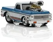 Risopen 1/64 Scale 1972 Chevr0let C10 Pickup Car Model Alloy Metal Diecast Blue Racing Car Model Small Classic Auto Antique Collection Sport Vehicle for Adult