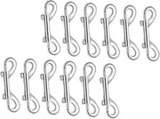 Anneome Black Trigger Clip Dog Double Leash 12PCS Metal Snap Hook Heavy Duty Trigger Clip for Pet Lead