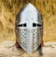 Medieval Bascinet Helmet | Medieval Barbute Helmet Medieval Knight Armor