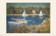 Claude Monet - The Seine at Argenteuil Basin Poster 17" x 11"