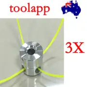 3x UNIVERSAL ALLOY LINE TRIMMER HEAD WHIPPER SNIPPER BRUSHCUTTER BRUSH CUTTER