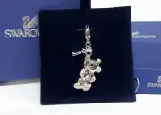 Swarovski Kris Bear Charm Rhodium-PVD AB & Clear Crystal Authentic NEW 973541
