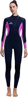 Men's Women's Wetsuit Full Body 3/2 mm Wetsuit Front Zip Full Wetsuit Ultra Stretch Long Sleeve Neoprene Wet Suit for Diving Surfing Snorkelling