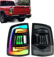 LED Tail Lights Compatible With Dodge Ram 2008-2012 1500 2500 3500 4th Gen Dynamic Animation Sequential Turn Signal Rear Lamps Assembly