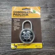 BELWITH Vintage 1981 Combination Padlock- New Old Stock