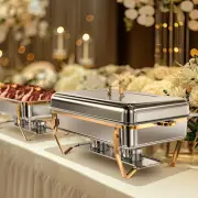 Warmounts 8QT High Grade Chafing Dishes for Buffet, Chafers and Buffet Warmers Sets for Birthday, Wedding, Rolled-Edge D