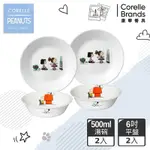 【美國康寧】CORELLE SNOOPY幸福色彩4件式餐具組-D24