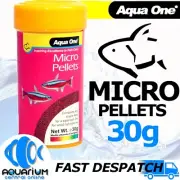 Aqua One Aquarium Small Tropical Fish Food Micro Pellets 30g