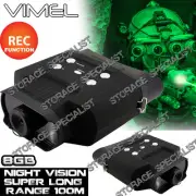 Night Vision Camera Goggles Binoculars Monocular Hunting Digital NV Security 8GB