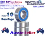 5x11x4mm Bearings (10) RC Tamiya 1150 HPI Savage Traxxas Axial Losi MR115-2RS