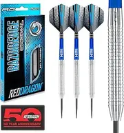 RED DRAGON Razor Edge Original Tungsten Professional Darts Set with Flights and Nitrotech Shafts (Stems)