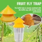 Reusable Fruit Fly Trap Killer Yellow Cage Drosophila Fly Catcher Trap P9N6
