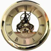 TWO UNITS Quartz Skeleton Fit Up Insert Clock Mechanism Size 4-1/16" Diameter